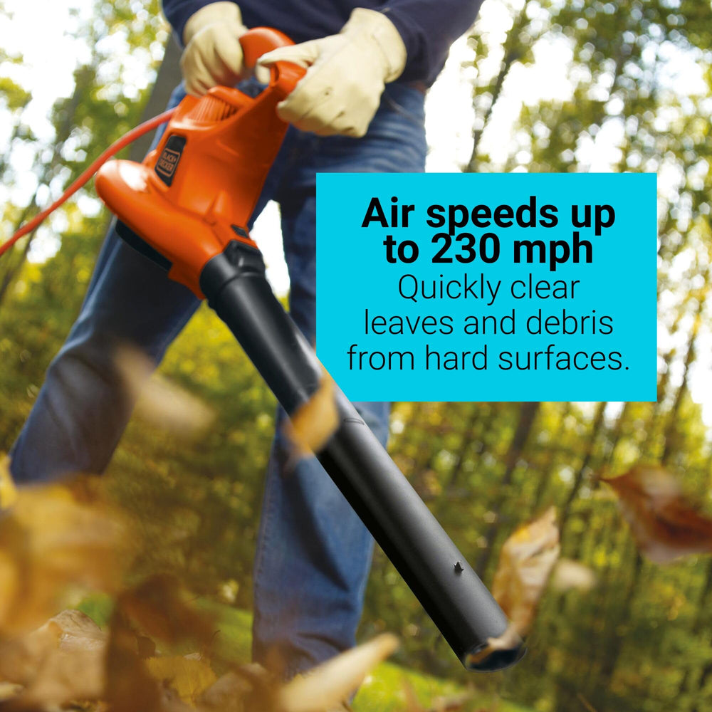 BLACK+DECKER concentrator nozzle detail for focused blowing performance