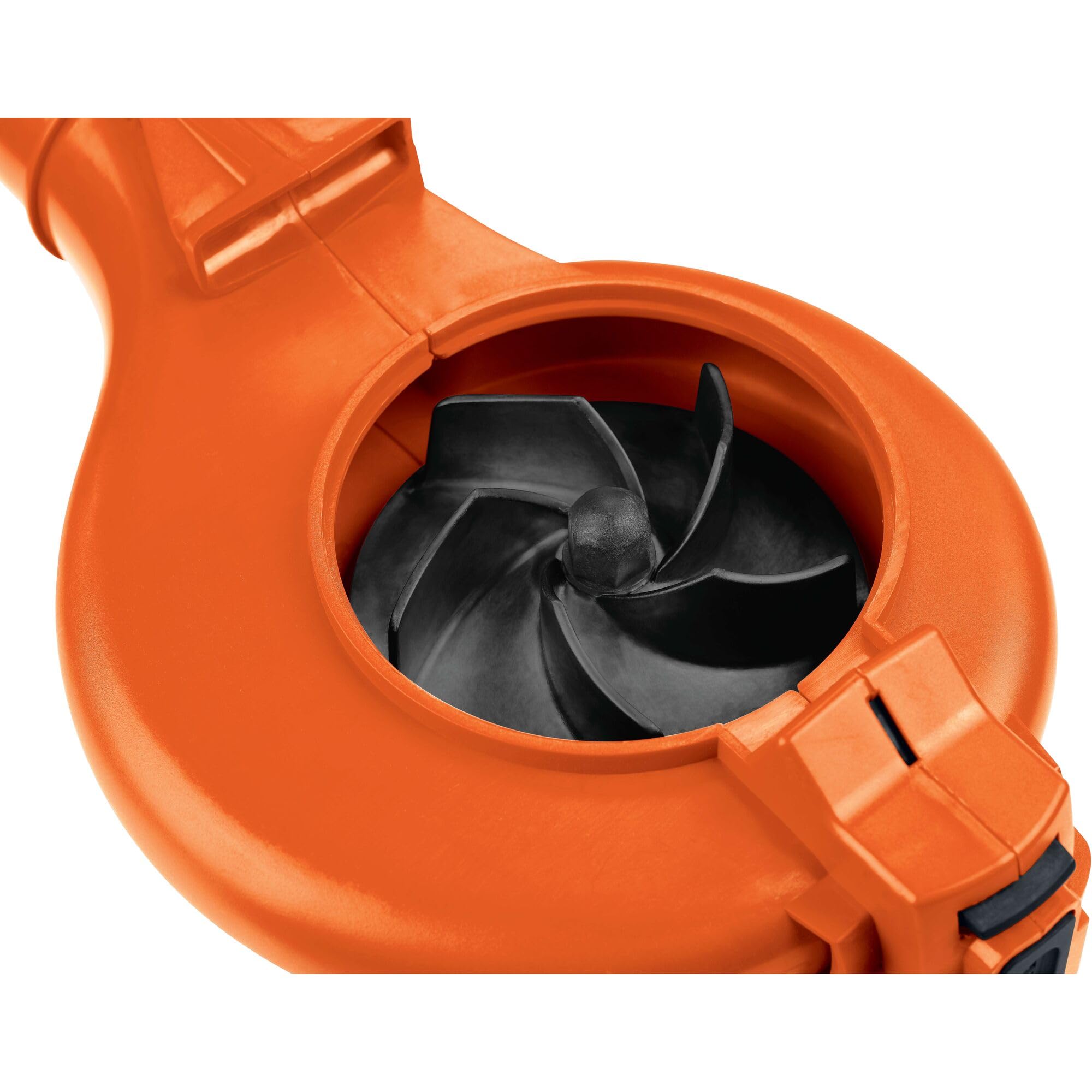 BLACK+DECKER anti-clog vortex impeller close-up preventing jams