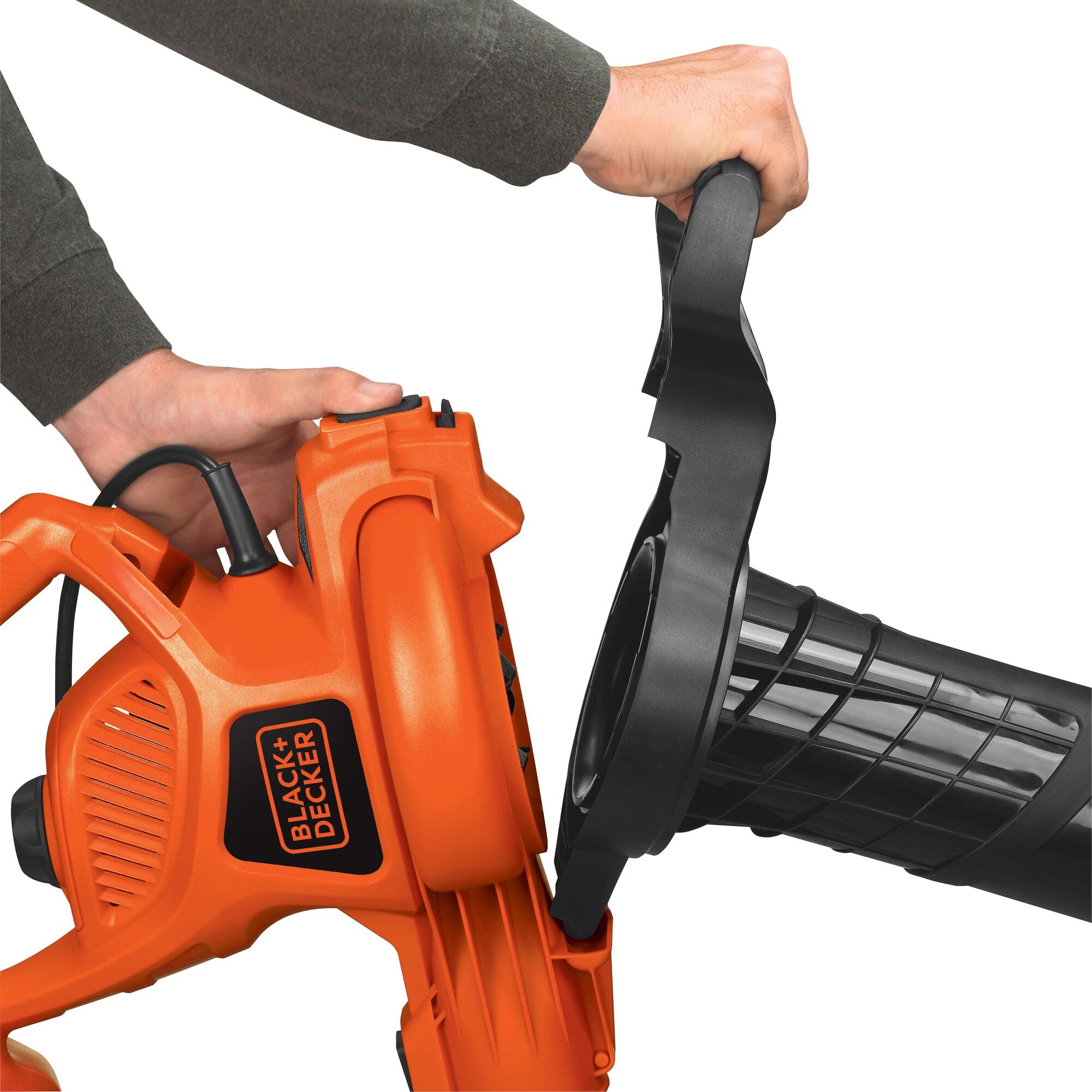 BLACK+DECKER in use clearing driveway quickly for faster yard work