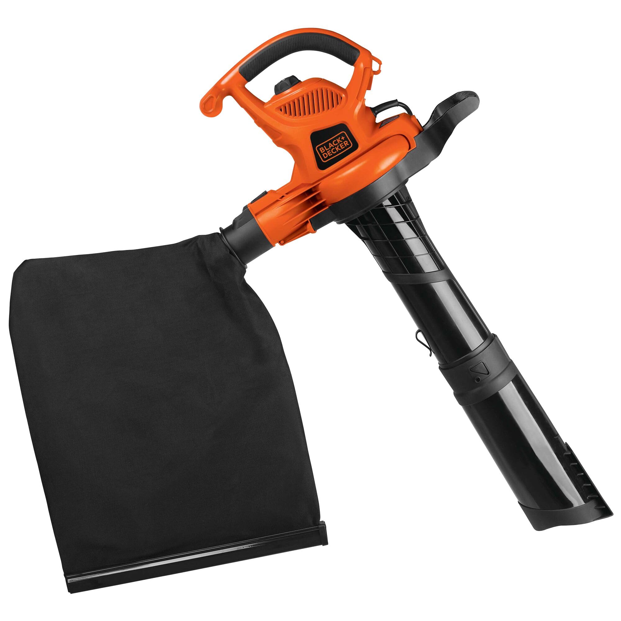 BLACK+DECKER BV6600 in a backyard lifestyle shot illustrating quiet, everyday yard care