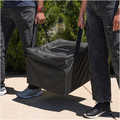 Blackstone close-up of 600D polyester fabric highlighting durable weather resistance