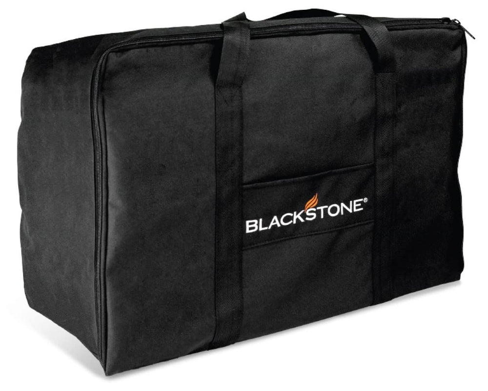BLACKSTONE front view of carry bag showing snug fit and protection