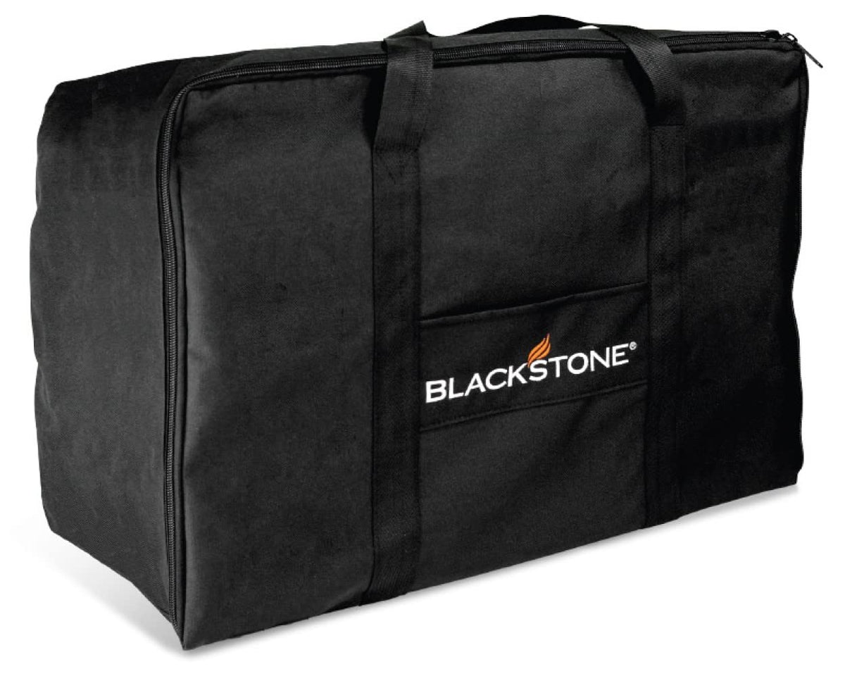 BLACKSTONE front view of carry bag showing snug fit and protection