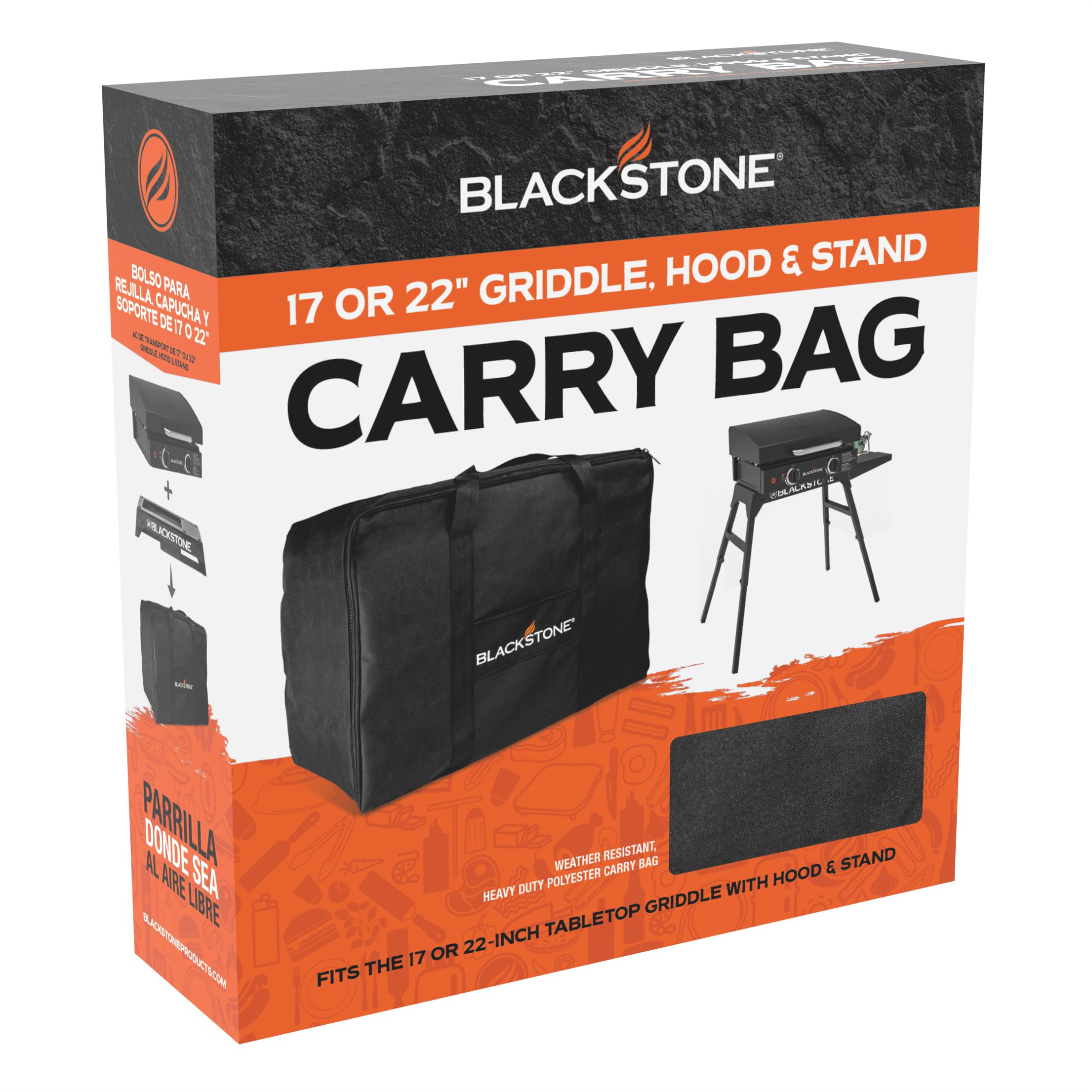 BLACKSTONE heavy-duty zipper and vinyl lining blocking moisture