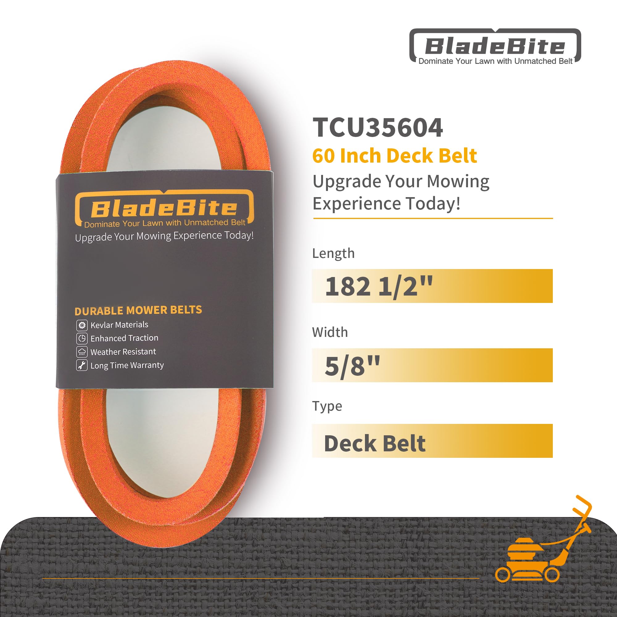 BladeBite close-up of Kevlar cord belt cross-section for longer life