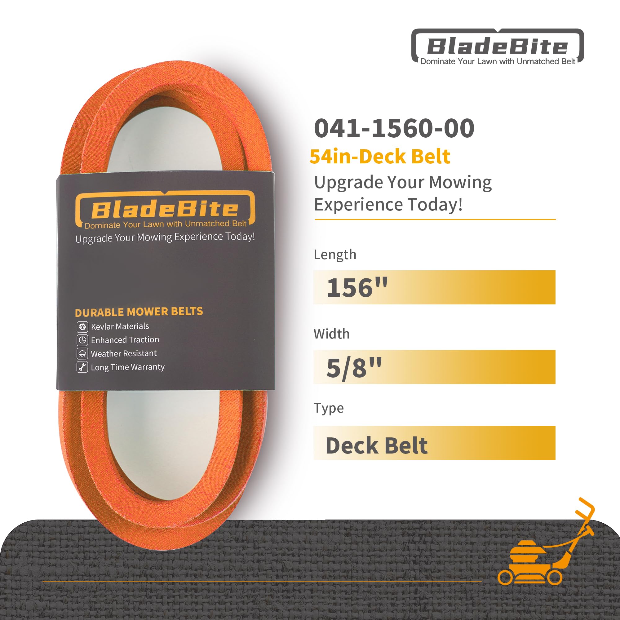 BladeBite coiled 5/8 x 156-inch belt ready to install for reliable power transfer