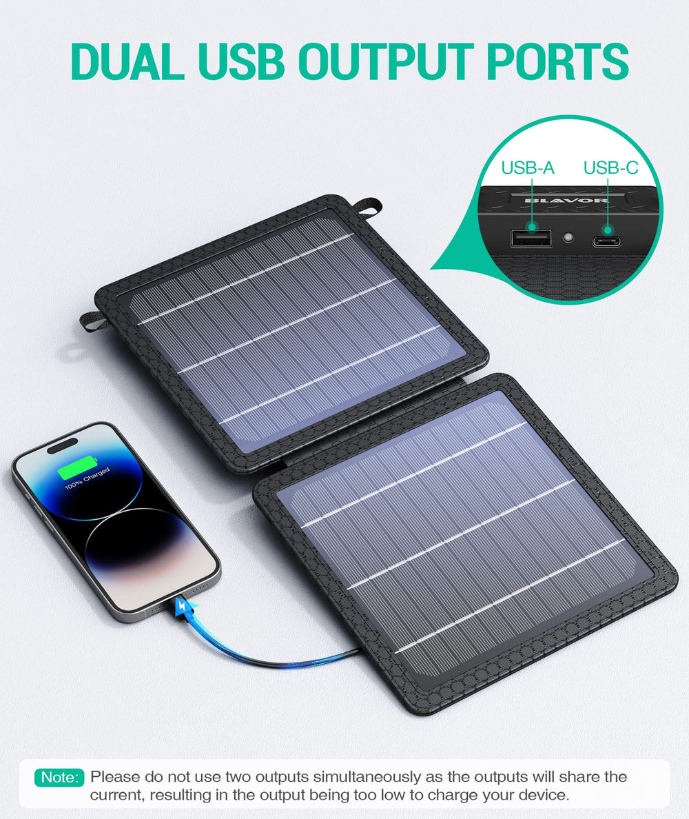 BLAVOR port detail with USB-C and USB-A cable showing versatile device compatibility