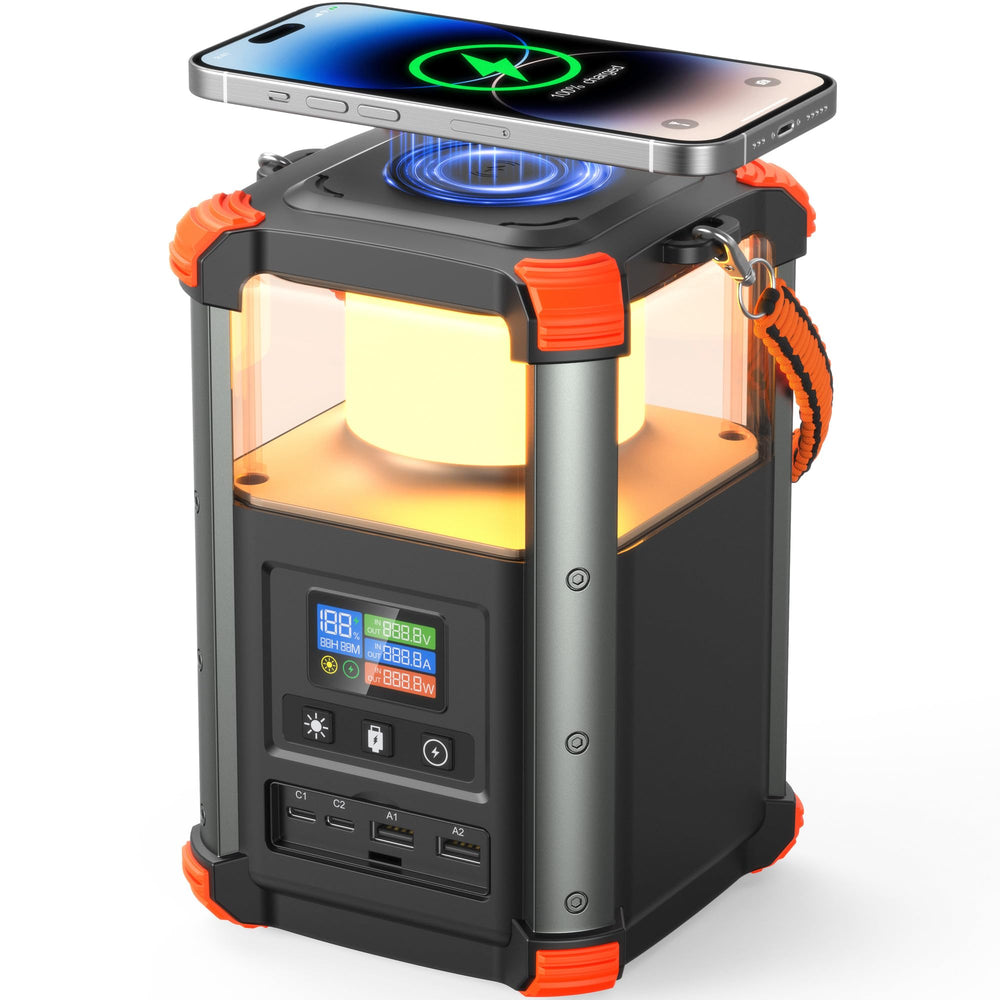 BLAVOR front view showing ports and compact design for versatile power