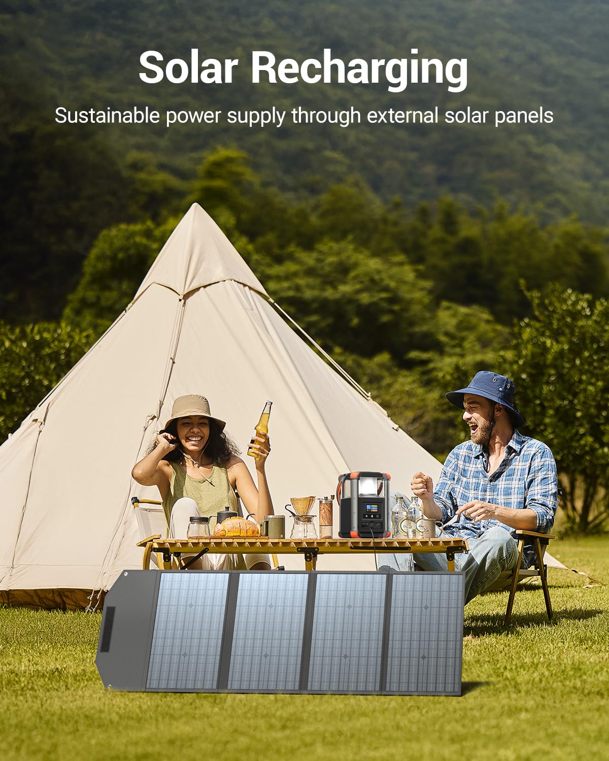 BLAVOR powering a laptop outdoors for fast on-the-go productivity