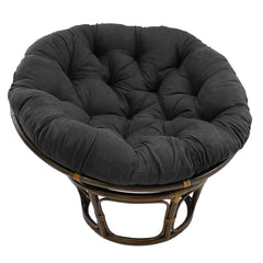 Blazing Needles black cushion front view showing tufted surface and plush comfort