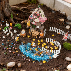 BLBYHO miniatures arranged in terrarium demonstrating layout inspiration benefit