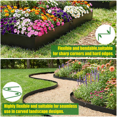 BLENNACY installed edging beside flower bed demonstrating tidy separation and neat appearance