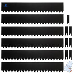 BLENNACY front view of six-piece metal edging kit showing neat border option