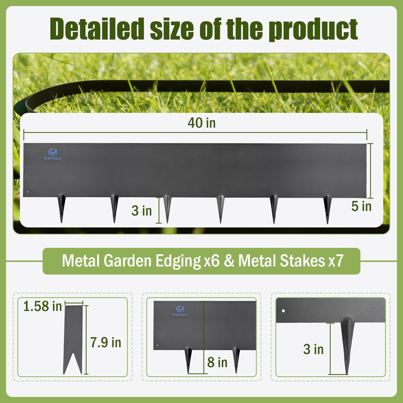 BLENNACY serrated top edge close-up for easier hammering and secure fit