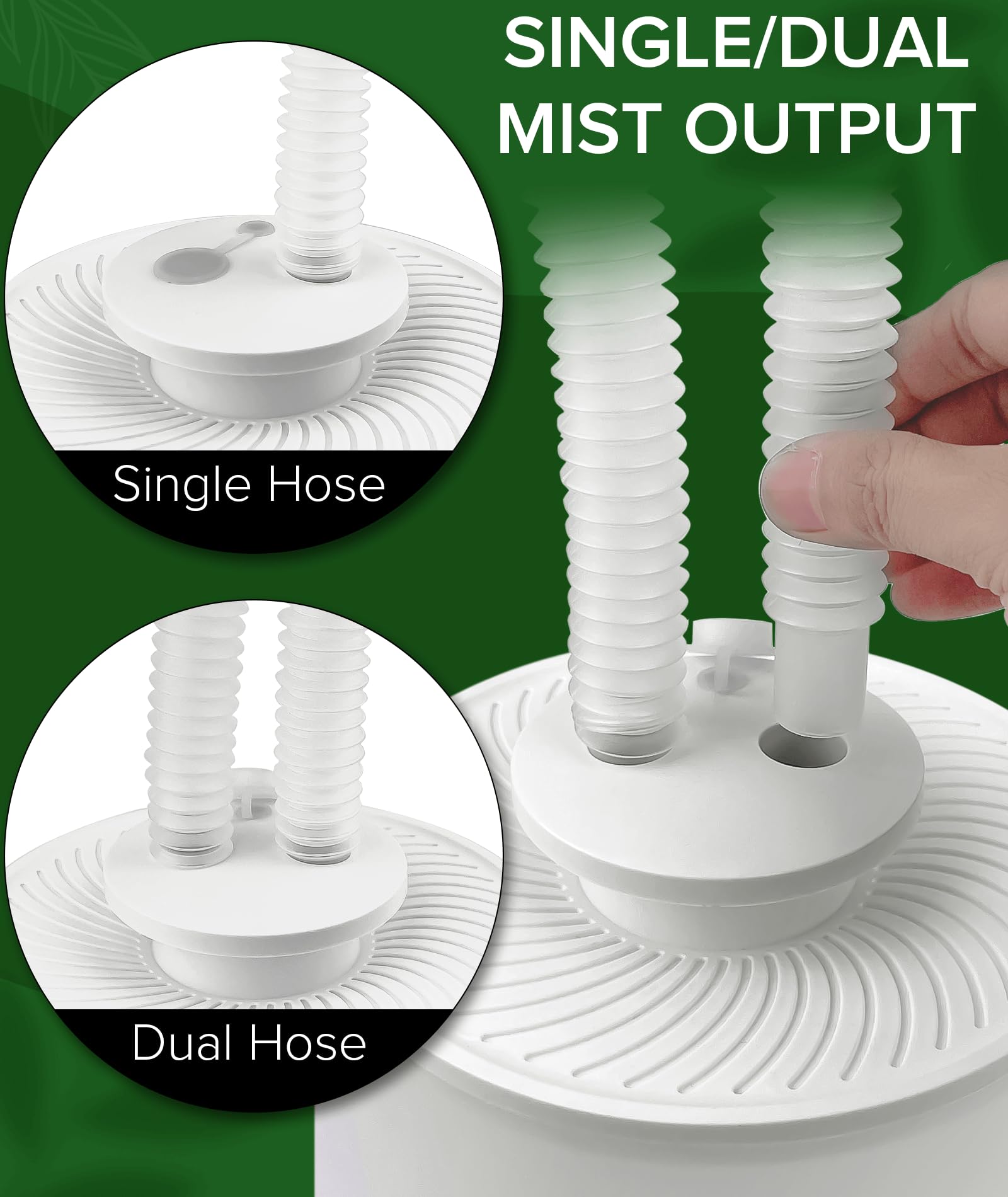BLEREMA dual mist output demonstration splitting fog for broader coverage in grow rooms