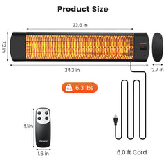 blessny side profile highlighting carbon-fiber tube and fast radiant heating benefit