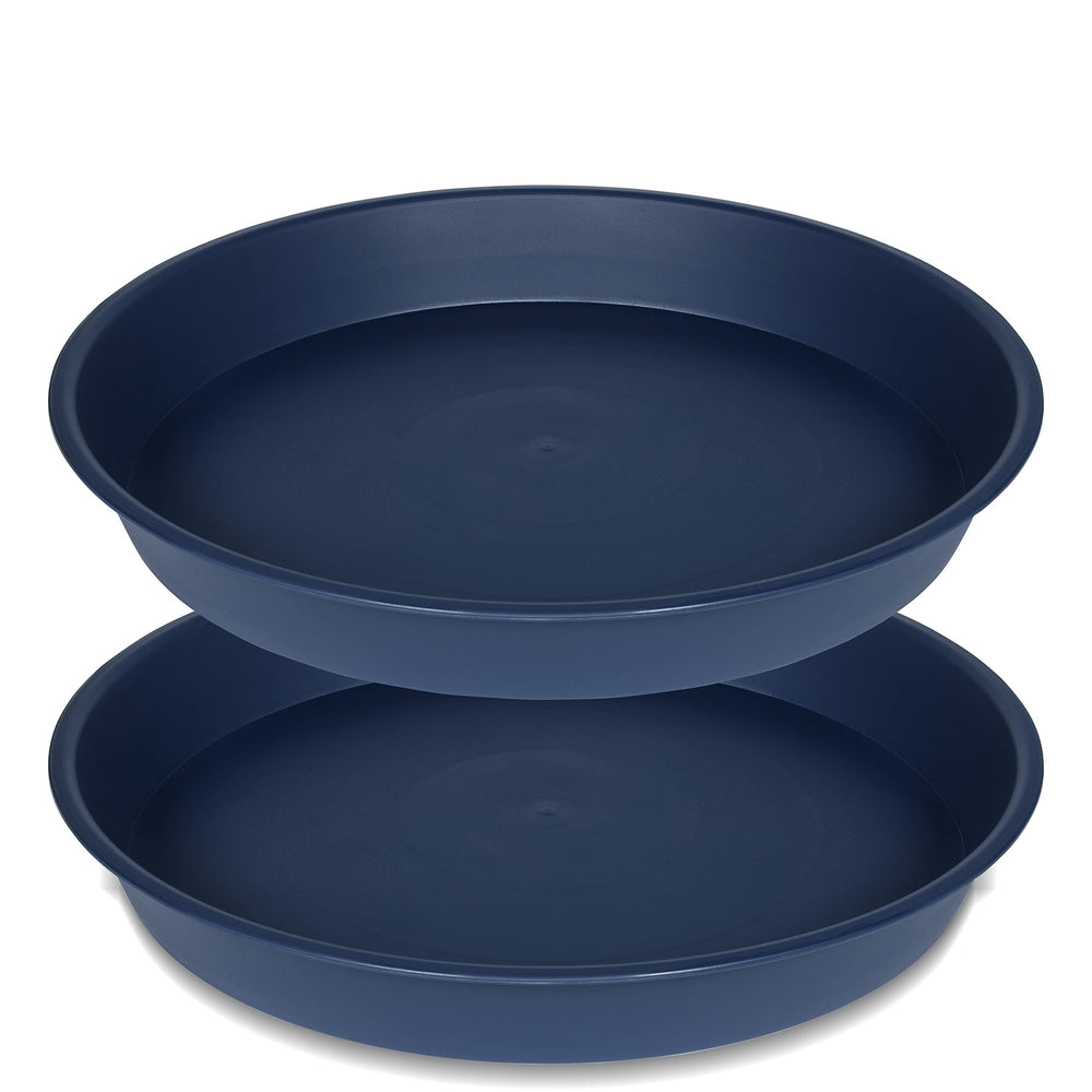 Bleuhome front view of 19 inch saucer showing protective water containment