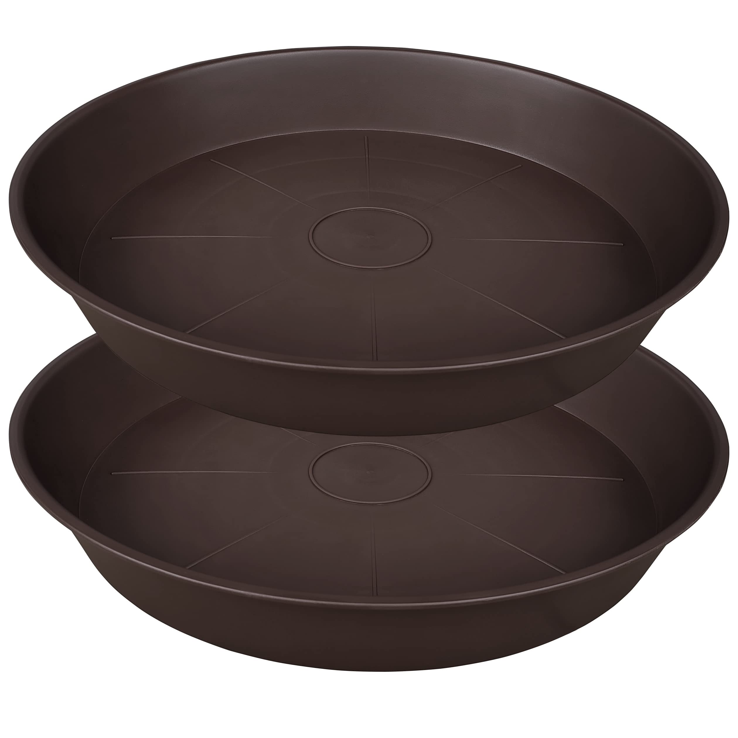 Bleuhome 22-inch saucer front view showing durable tray protecting surfaces