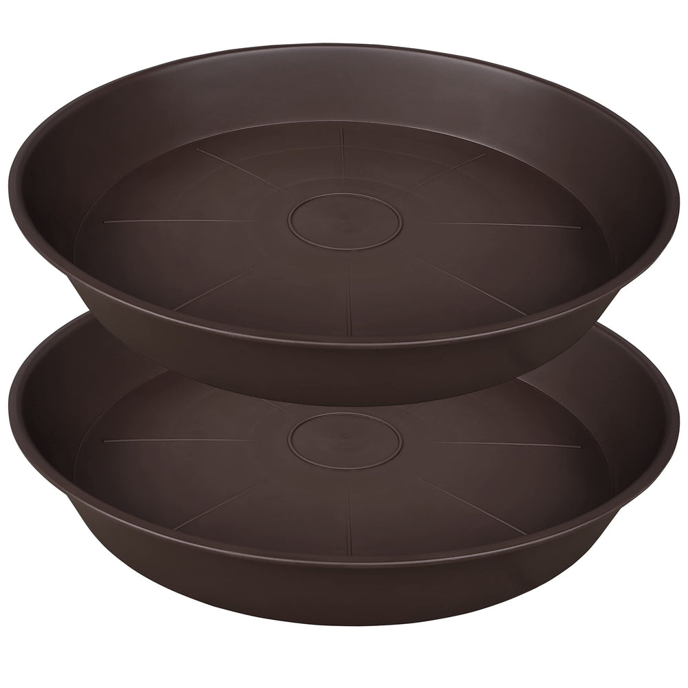 Bleuhome 22-inch saucer front view showing durable tray protecting surfaces