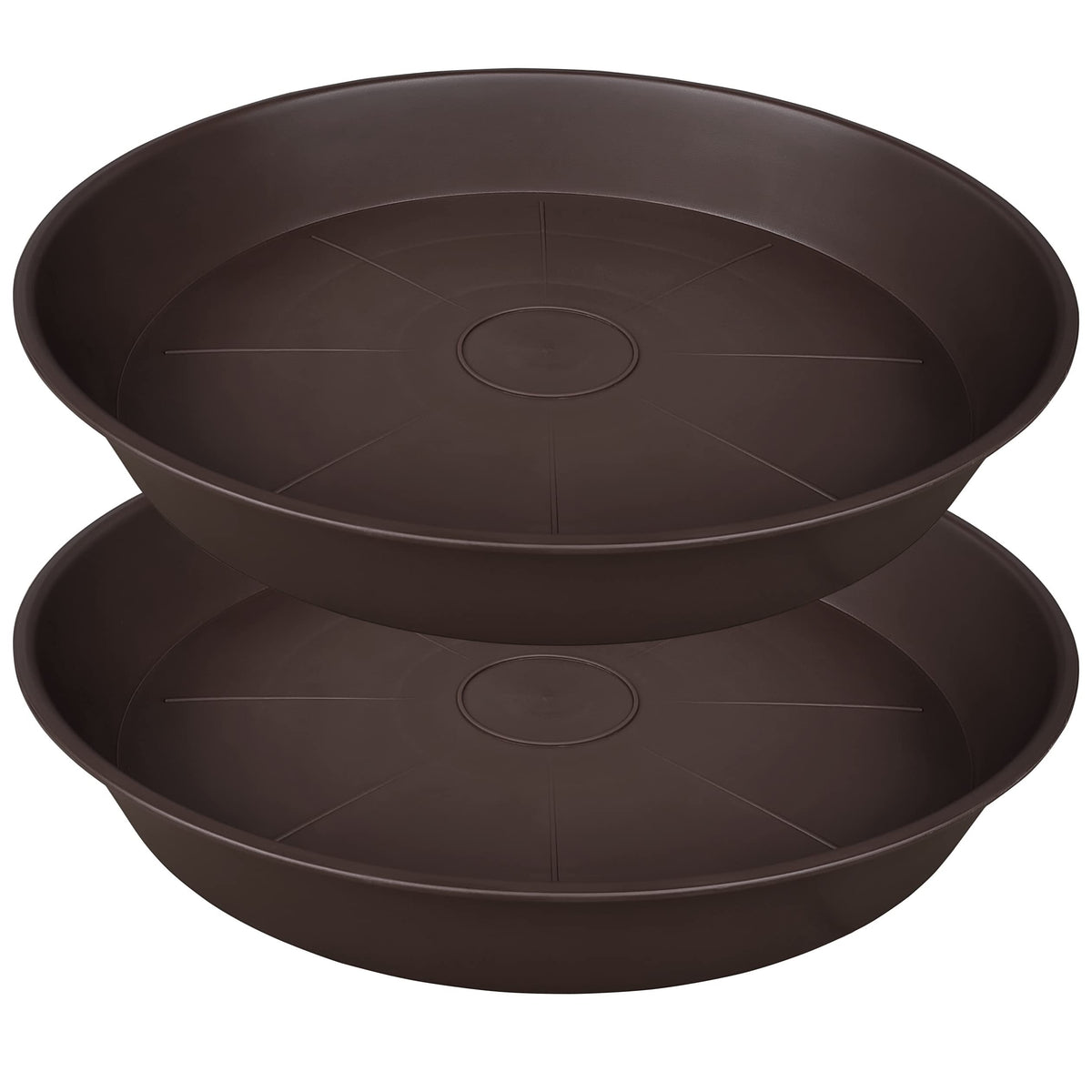 Bleuhome 22-inch saucer front view showing durable tray protecting surfaces