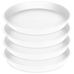 Bleuhome front view of four 14-inch saucers showing neat modern design and protection