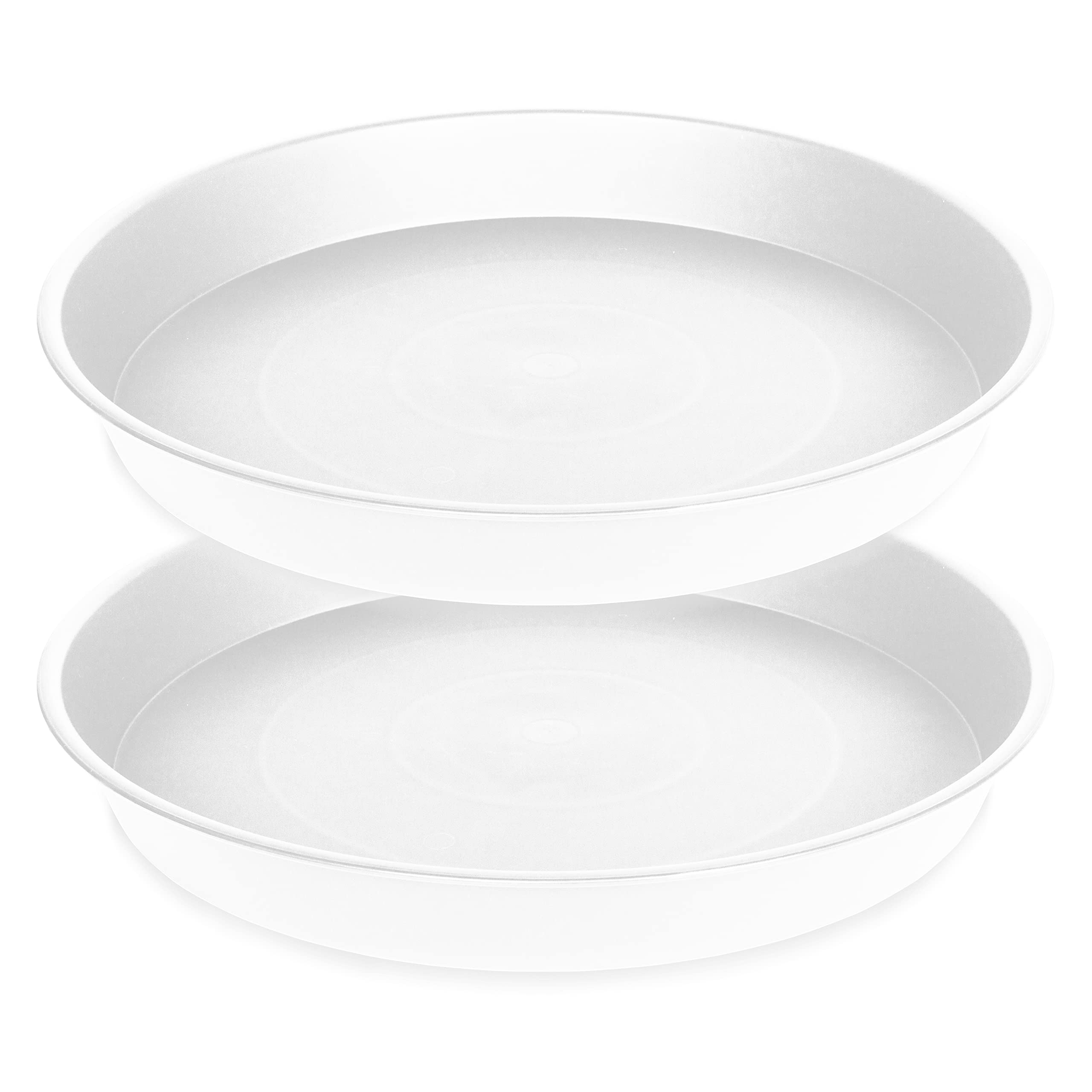 Bleuhome front view of two cream saucers protecting floors