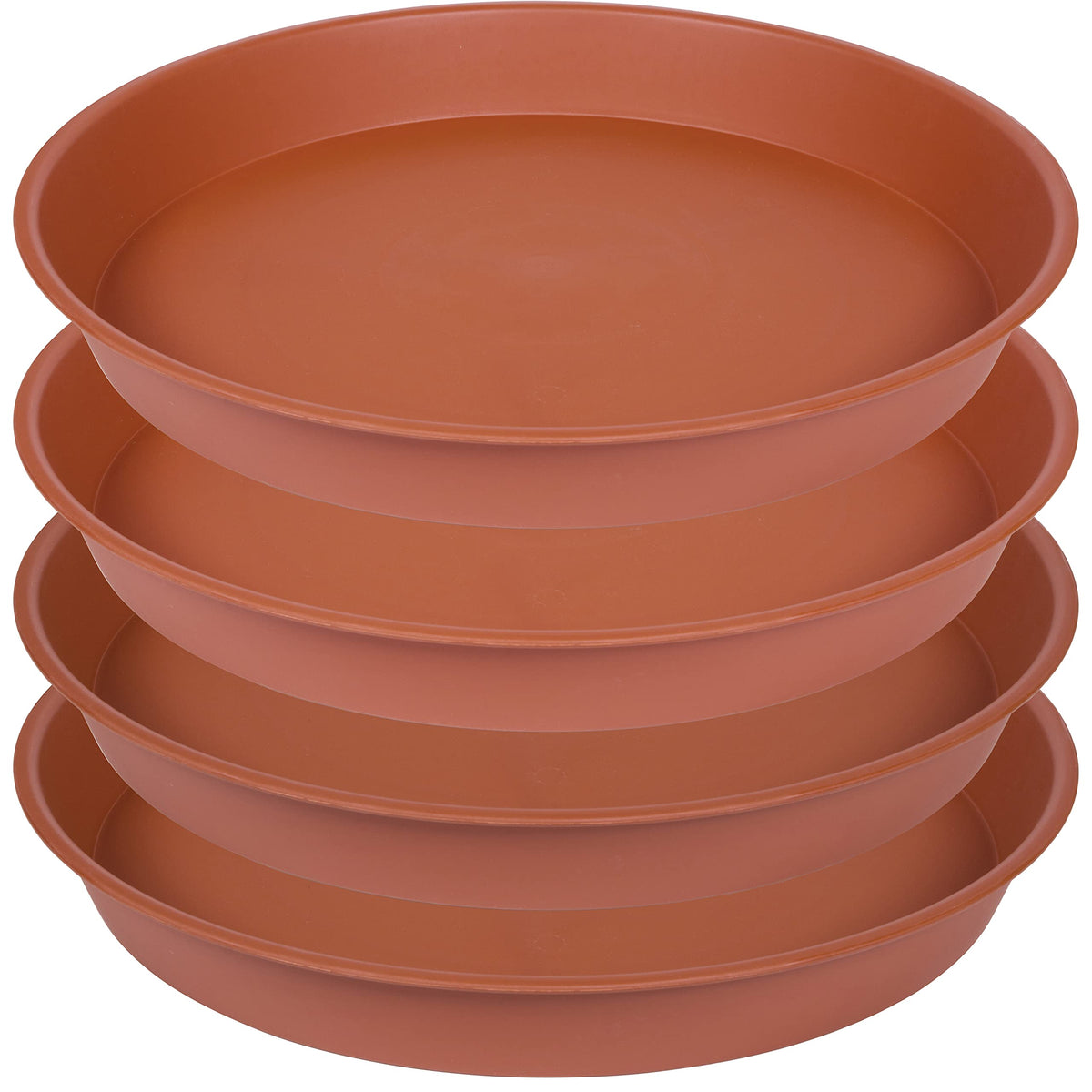 Bleuhome front view of 17-inch saucer protecting floor from water