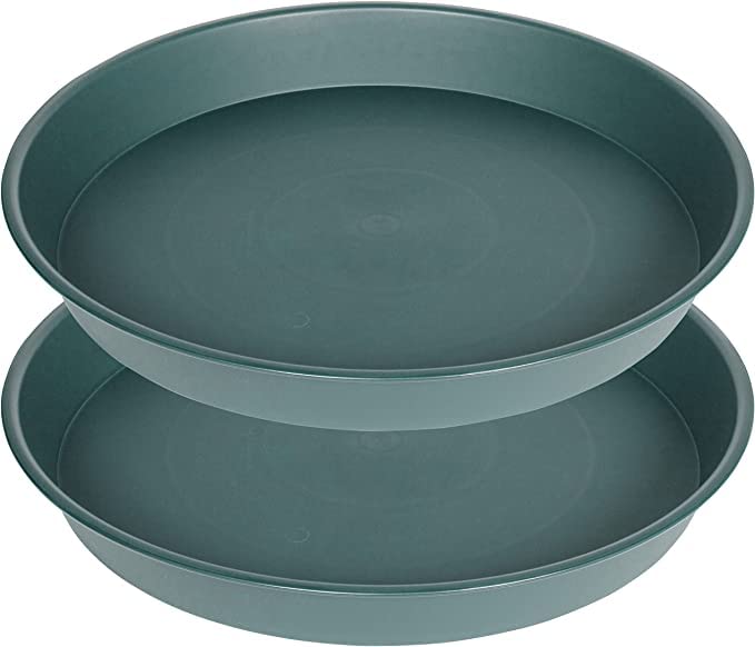 Bleuhome front view of 17-inch saucer showing full rim and clean design for stable support