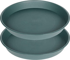 Bleuhome front view of 17-inch saucer showing full rim and clean design for stable support