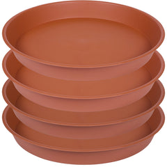 Bleuhome front view of 17-inch saucer protecting floor from water