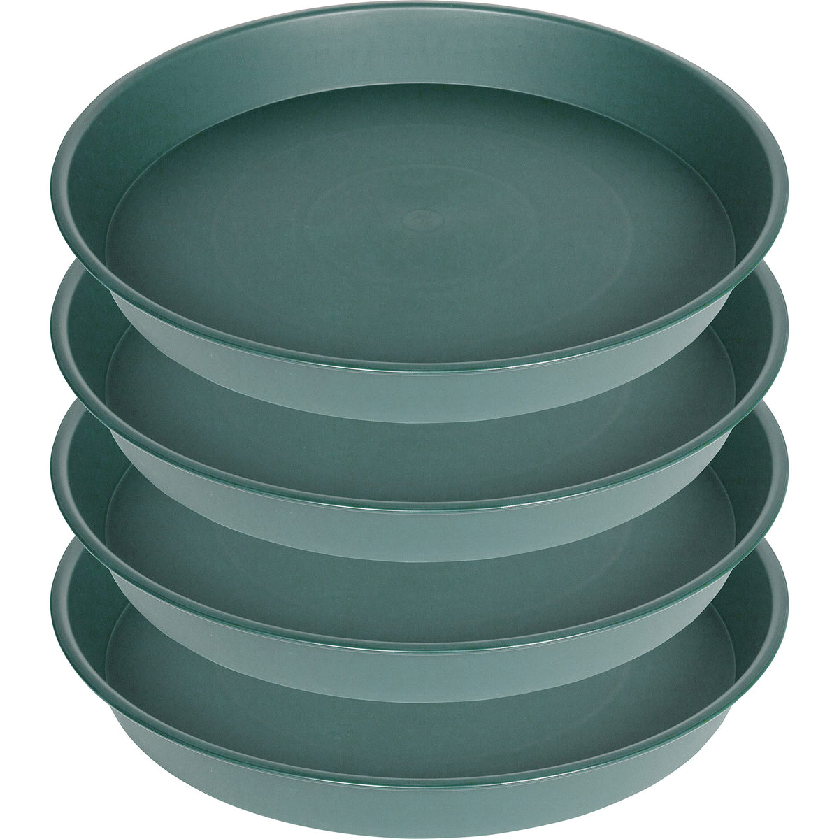 Bleuhome green plant saucers front view protecting floor from water
