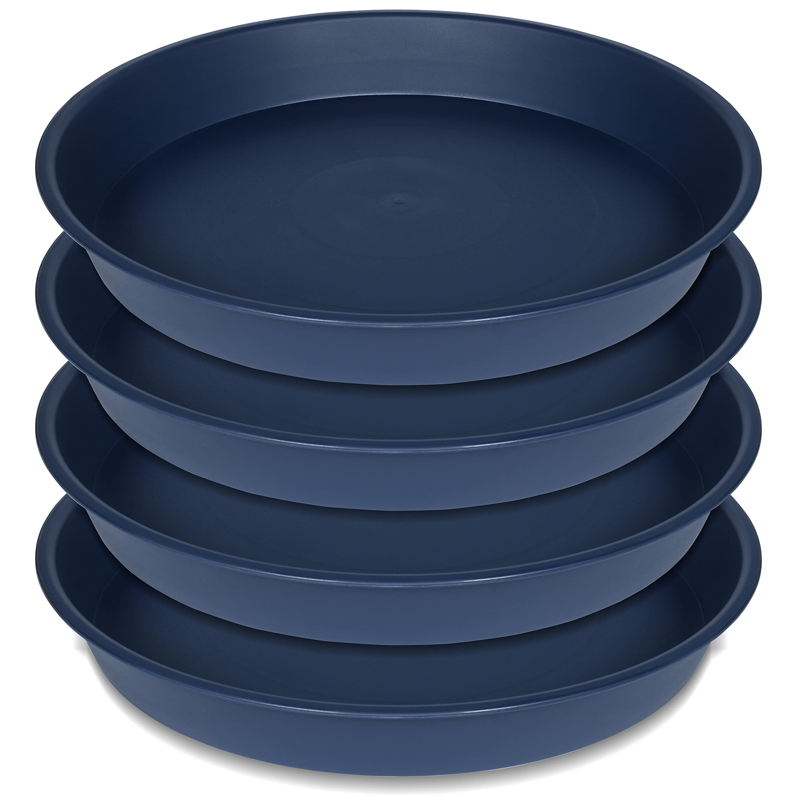 Bleuhome front view showing four blue saucers protecting a tabletop