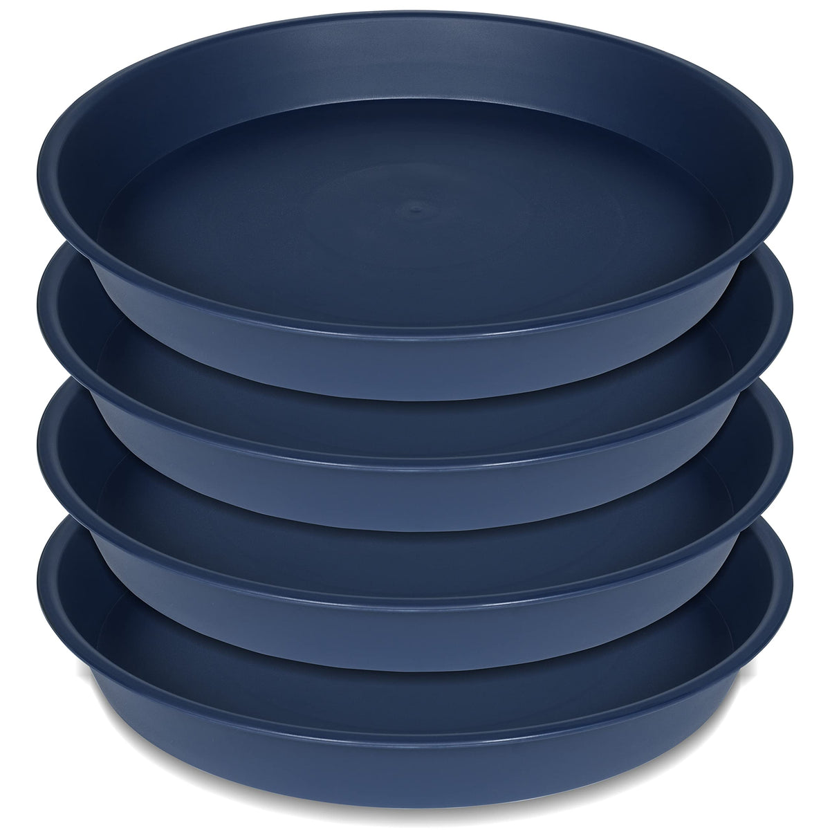 Bleuhome front view showing four blue saucers protecting a tabletop