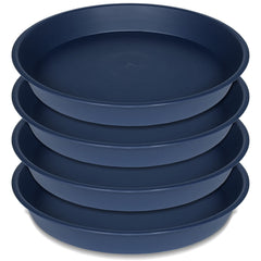 Bleuhome front view showing four blue saucers protecting a tabletop