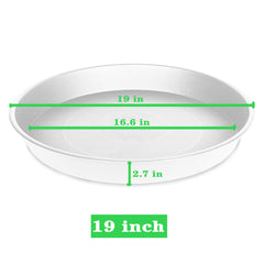 Bleuhome top-down view showing 19-inch diameter and depth
