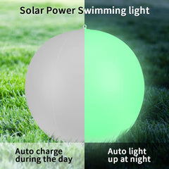 Blibly floating pool lights at night creating colorful ambiance and safety benefit
