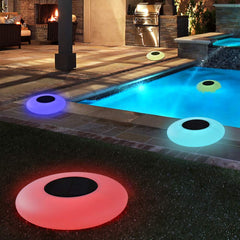 Blibly front view floating light showing colorful LED glow and easy placement benefit