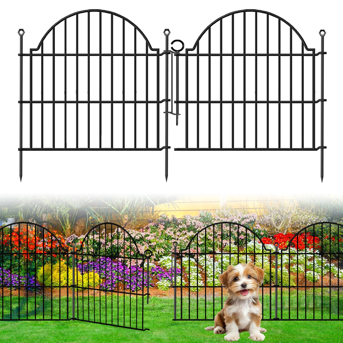 Blingluck front view of assembled panels showing compact, neat garden border