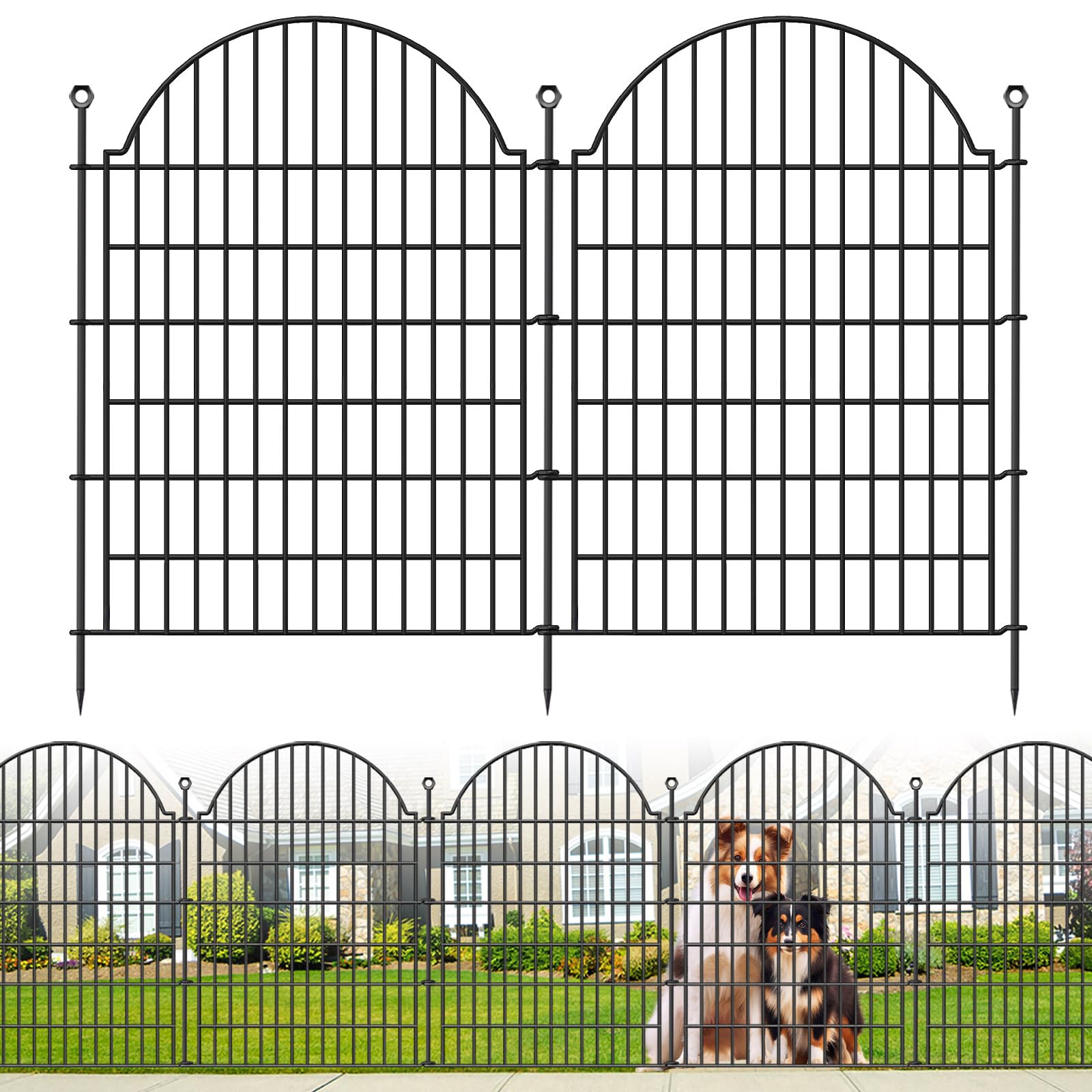 blingluck assembled fence front view showing full panel length and neat border