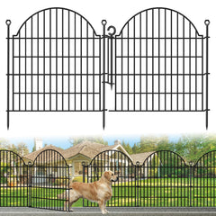 blingluck front view assembled garden fence showing full length and clean border benefit