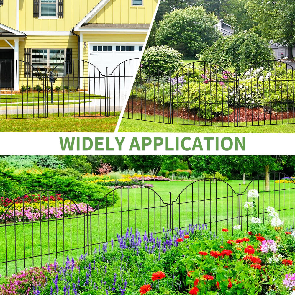 Blingluck fence installed around flower bed protecting plants and defining space