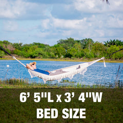 Bliss Hammocks matching drawstring bag packed for travel showing compact portability