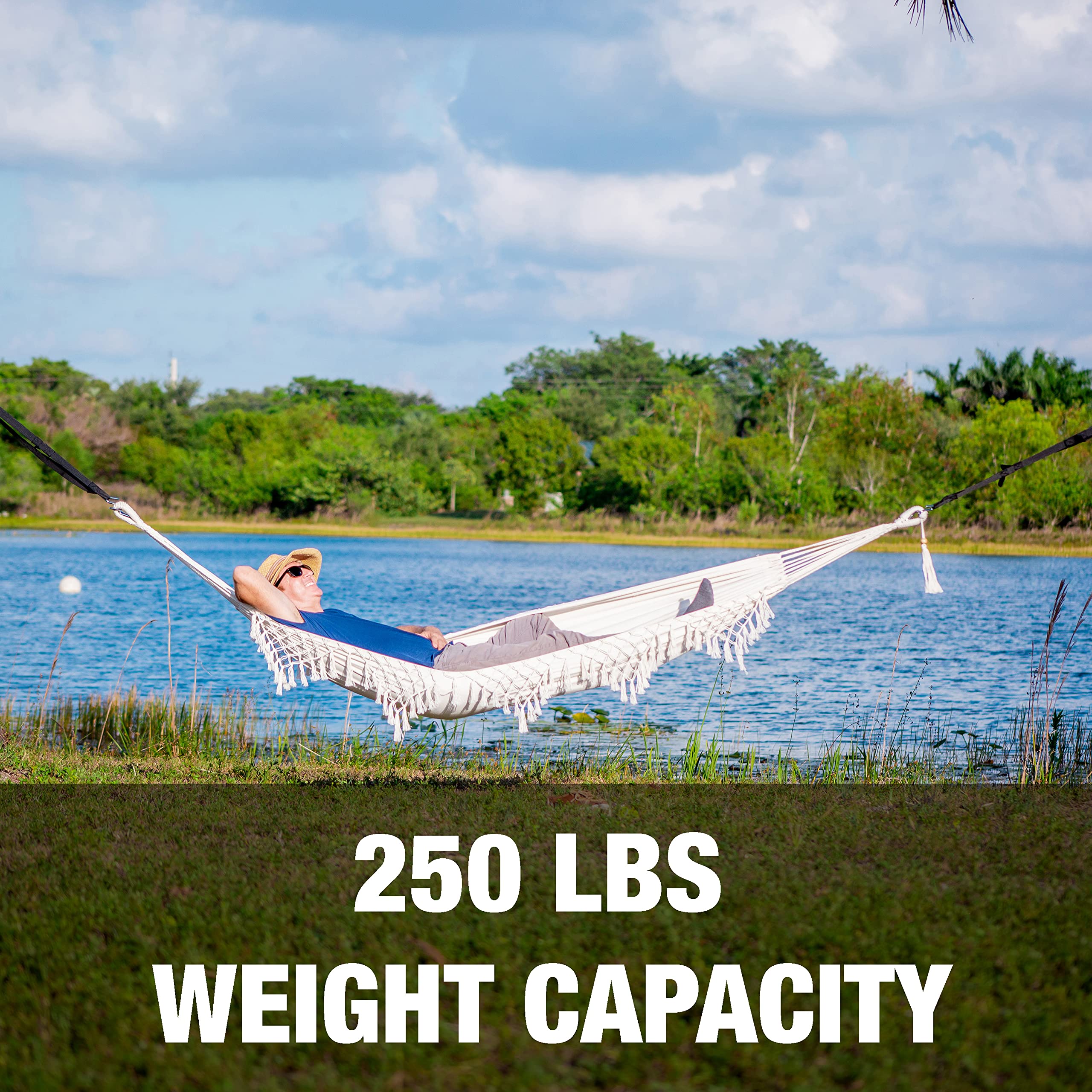 Bliss Hammocks beside a chair showing overall length and scale for accurate sizing