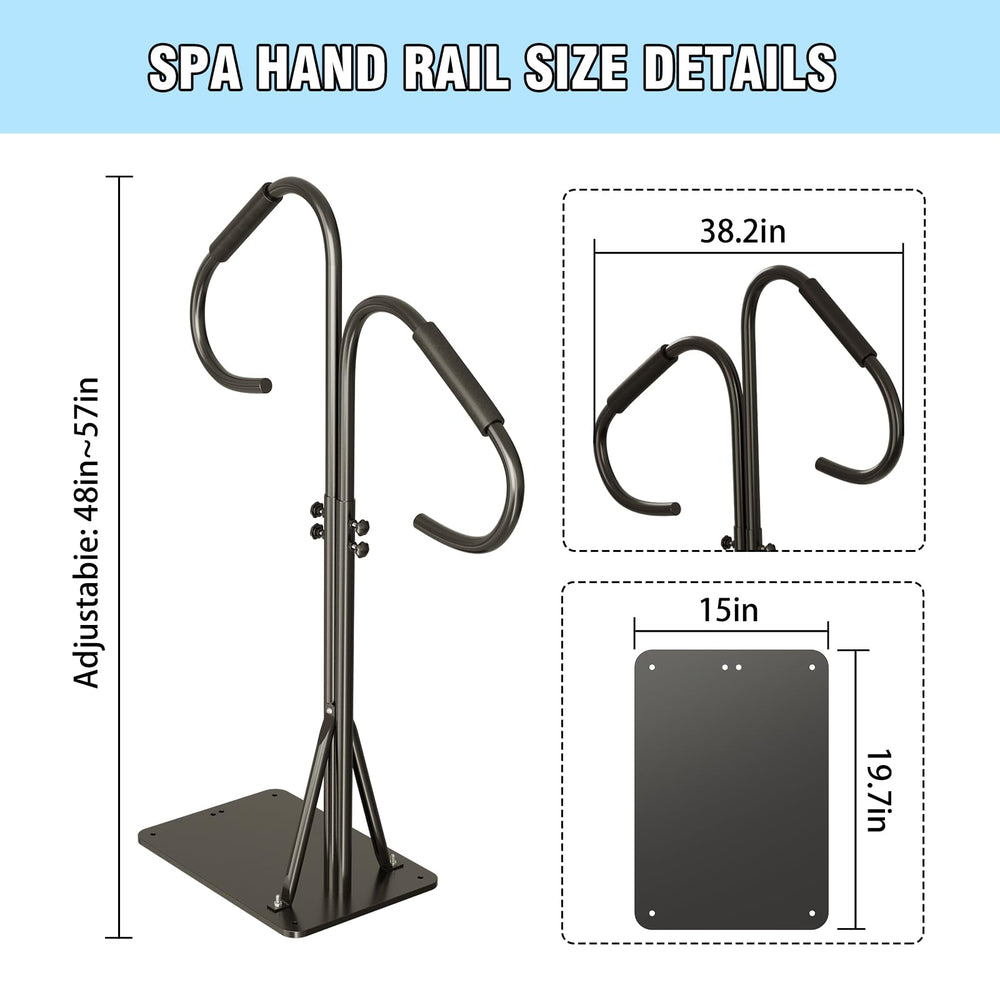 blissbuys under-spa base slid beneath tub rim showing non-invasive secure mounting