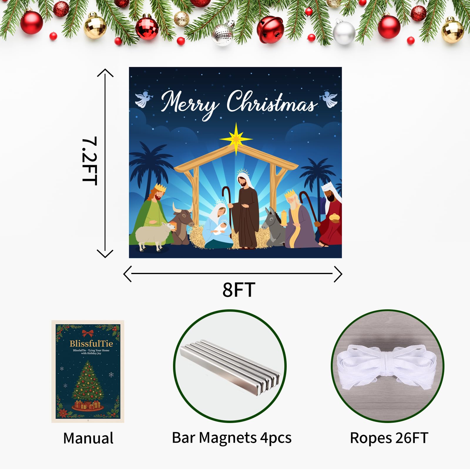 BlissfulTie bar magnets and rope hardware laid out for fast secure installation