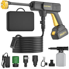 Blissthrill front view showing compact pressure washer and controls for easy handling