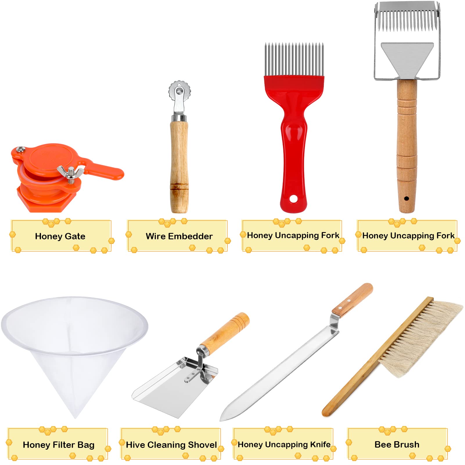Blisstime stainless steel hive tools closeup demonstrating durable construction