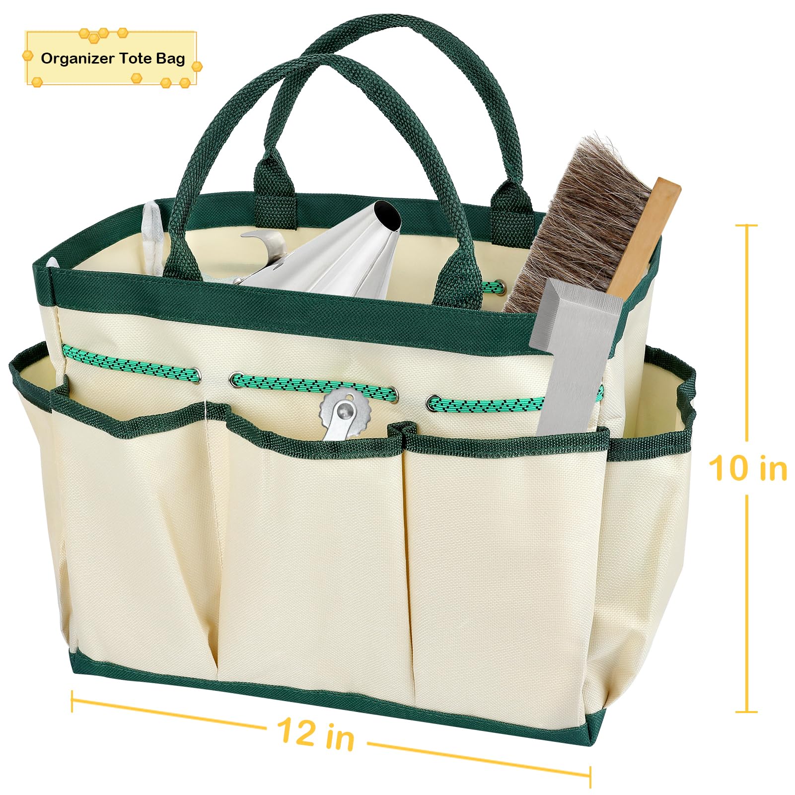 Blisstime organizer tote open with tools organized for quick access