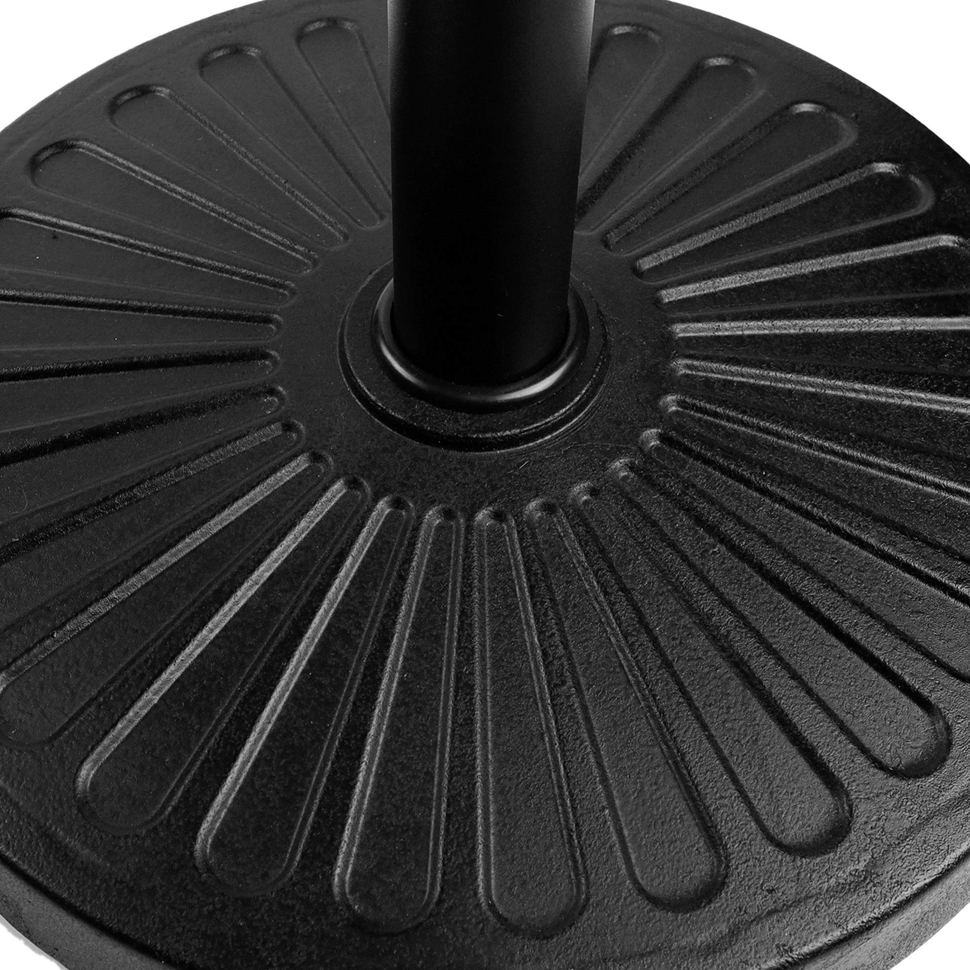 Blissun adapters and pole fit detail demonstrating universal diameter compatibility