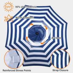 Blissun vented top detail improving airflow and wind relief